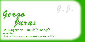 gergo juras business card